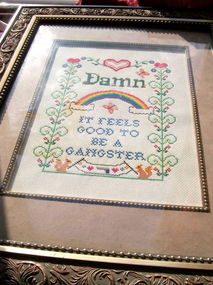 Amusing Cross Stitches gangsta