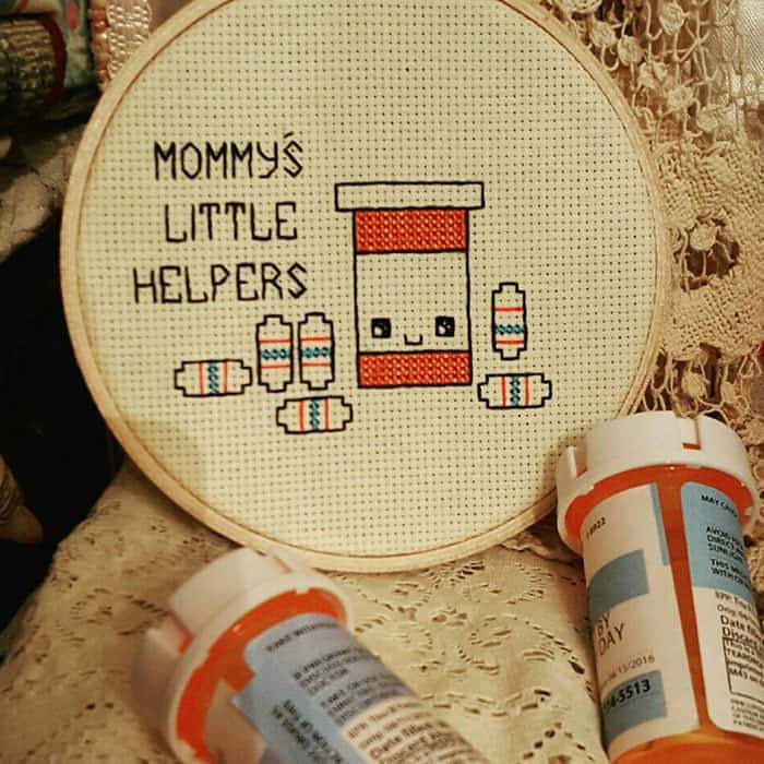 Amusing Cross Stitches mommys little helpers