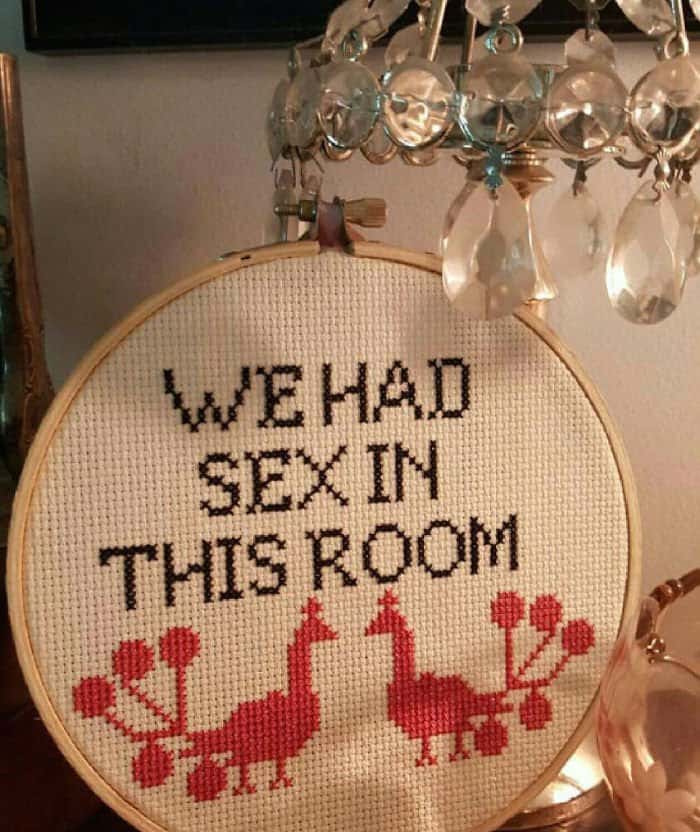 Amusing Cross Stitches we had in this room