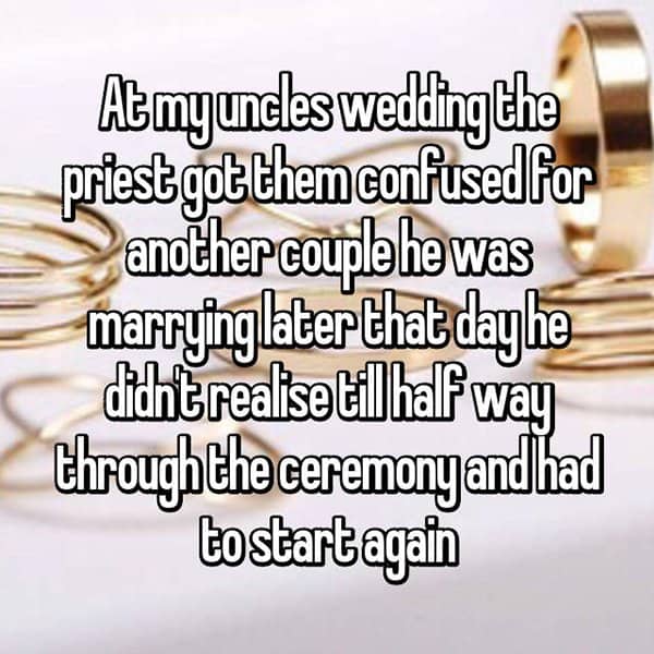 Awkward Wedding Incidents priest got confused