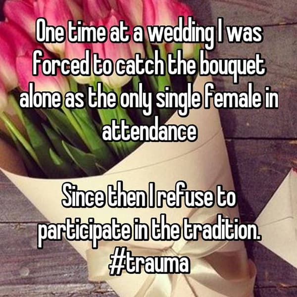 Awkward Wedding Incidents single person