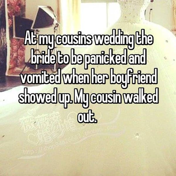 Awkward Wedding Incidents vomited