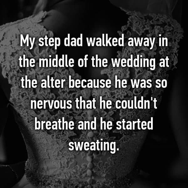 Awkward Wedding Incidents walked away