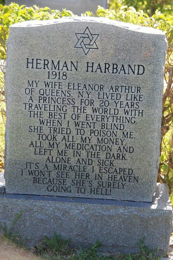Brilliant Tombstones herman harband