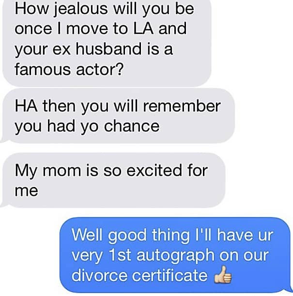 Brutal Responses To Exes divorce