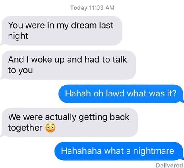 Brutal Responses To Exes what a nightmare