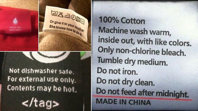 Clothes Tags That Were Funnier Than Expected