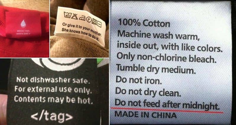 Clothes Tags That Were Funnier Than Expected