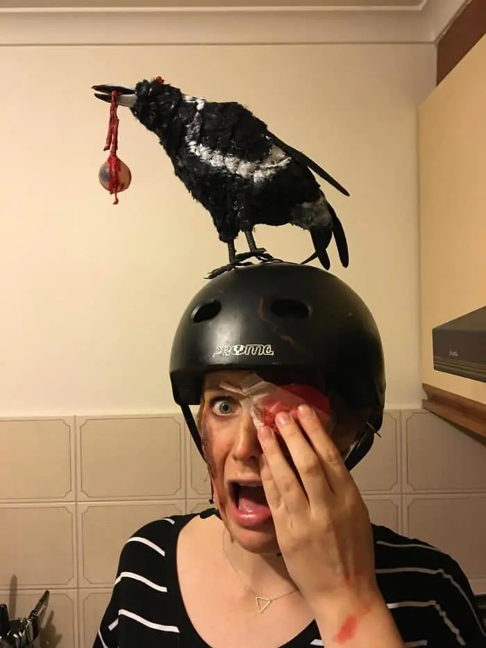 Halloween Costumes bird eating eye