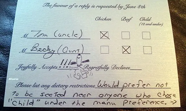 Hilarious Uncles dietary restrictions