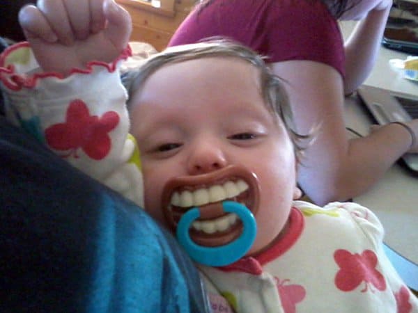 Hilarious Uncles teeth pacifier