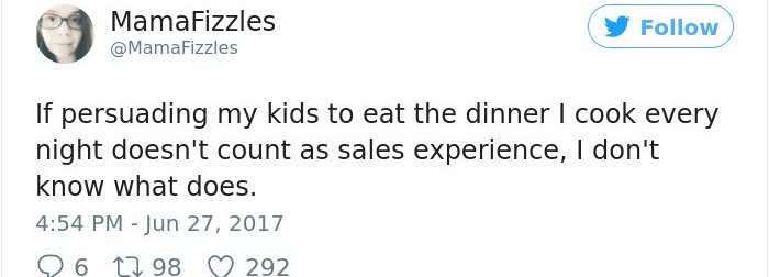 Mealtimes With Kids sales experience