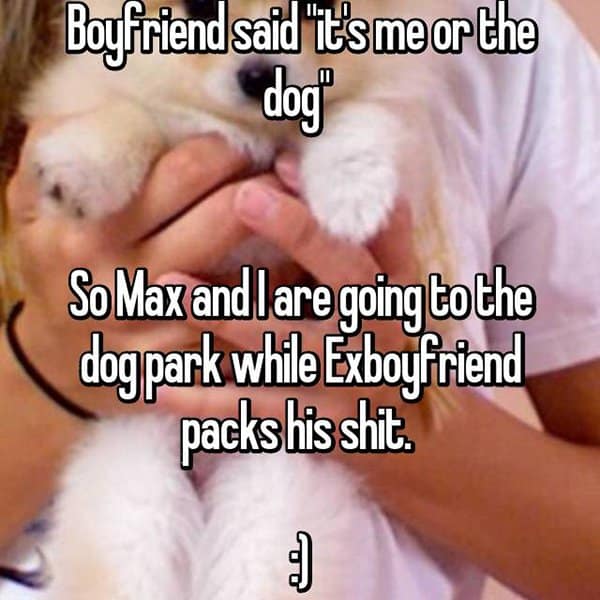 Relationship Ultimatums me or the dog