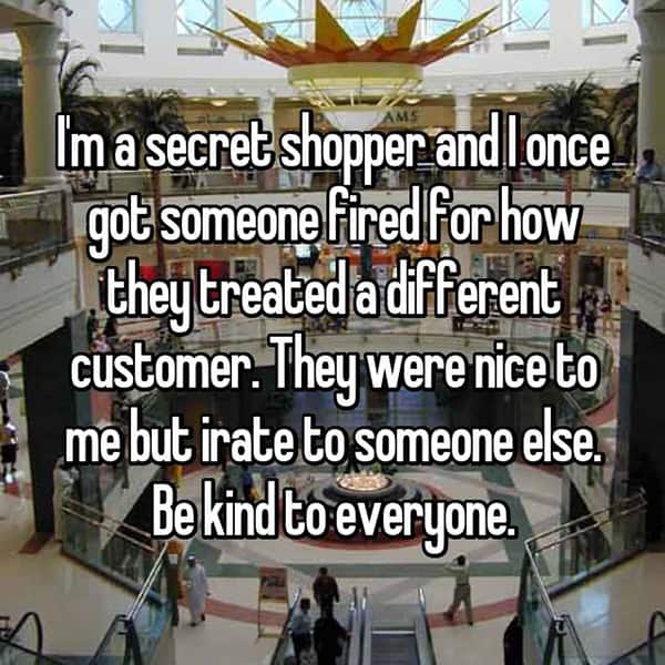 Secret Shoppers fired