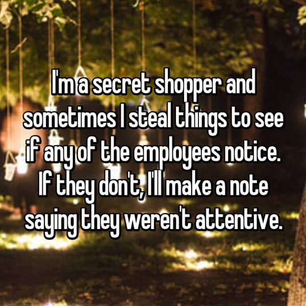 Secret Shoppers steal things