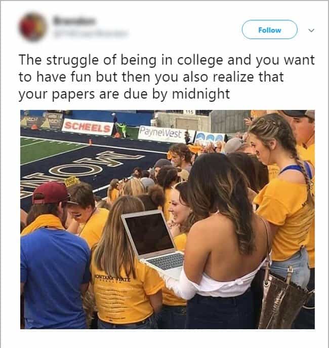 Struggling College Students have fun