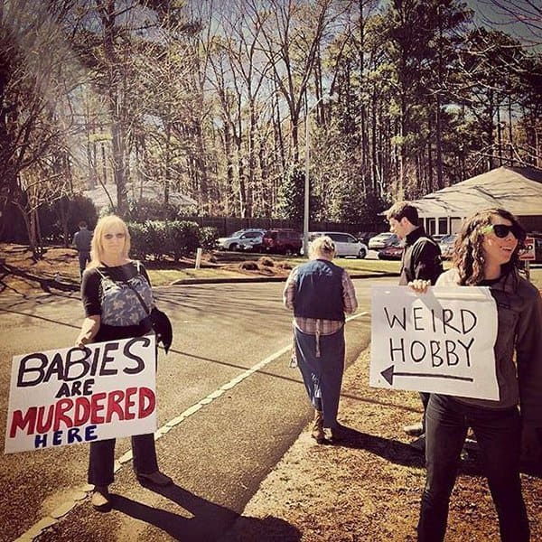 Times People Hilariously Trolled Protesters weird hobby