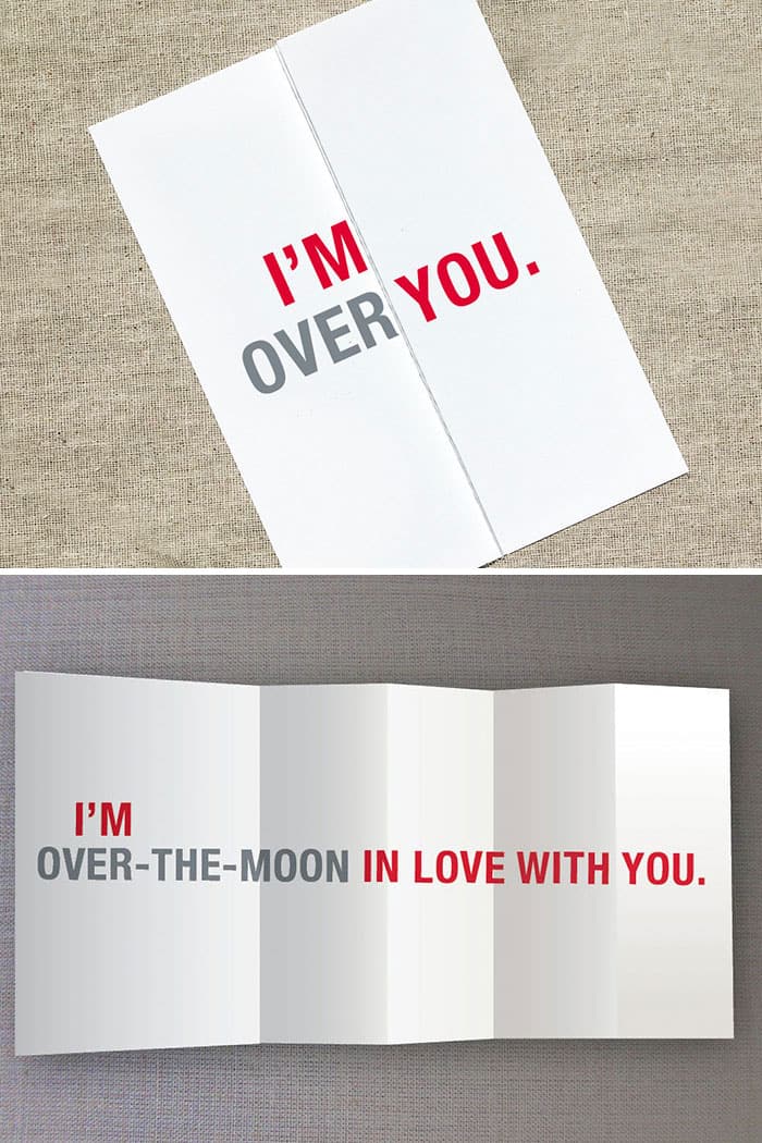 Unexpected Greetings Cards im over you
