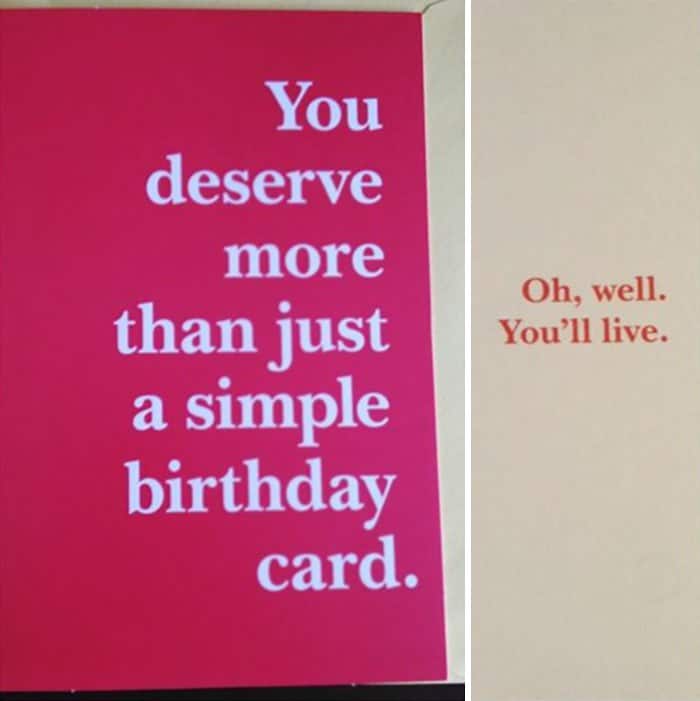 Unexpected Greetings Cards oh well youll live