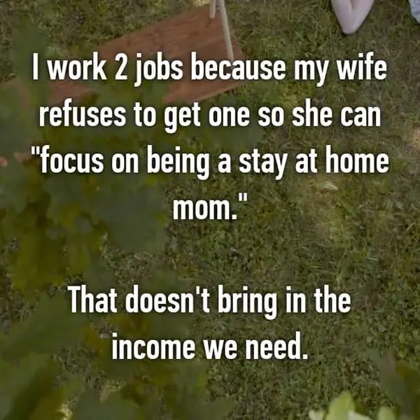 Wives Being Stay At Home Moms income