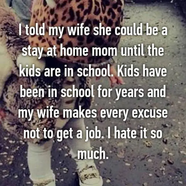 Wives Being Stay At Home Moms not get a job