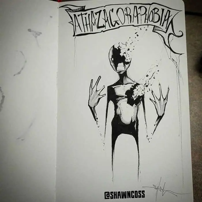 shawn coss Illustrated Phobias athazagoraphobia