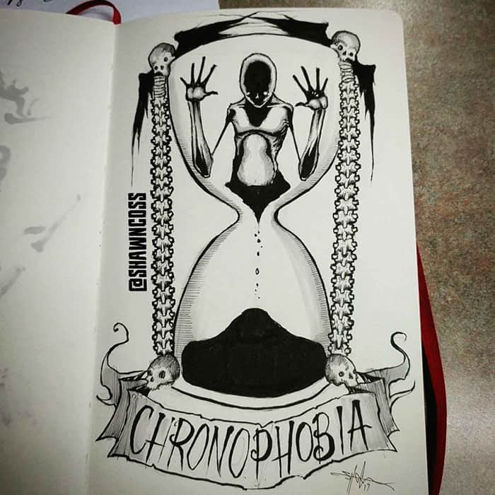 shawn coss Illustrated Phobias chronophobia