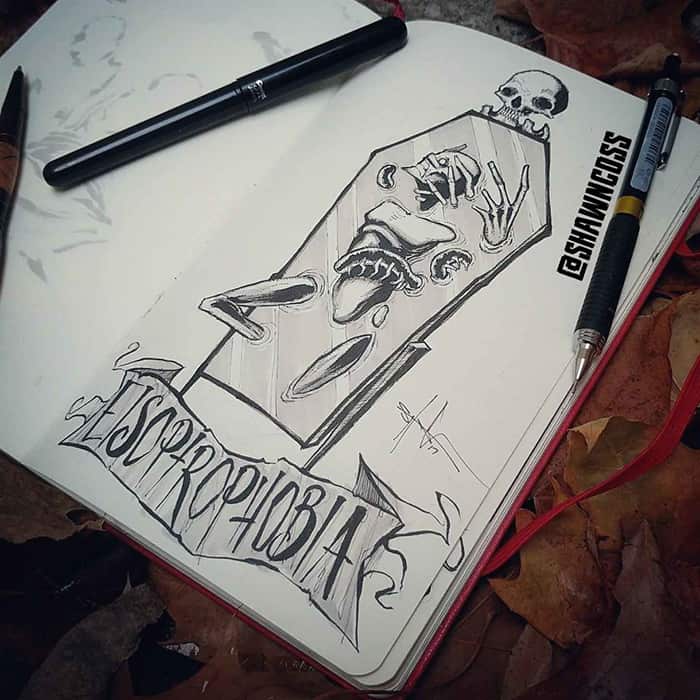 shawn coss Illustrated Phobias eisoptrophobia