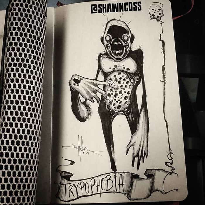 shawn coss Illustrated Phobias trypophobia