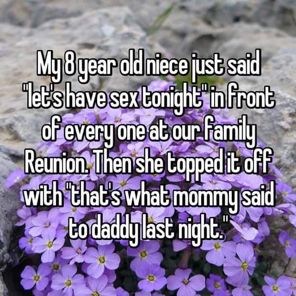 Awkward Things Family Reunions mommy said to daddy