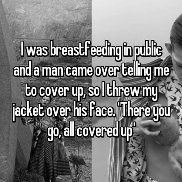 Breastfeeding In Public all covered up