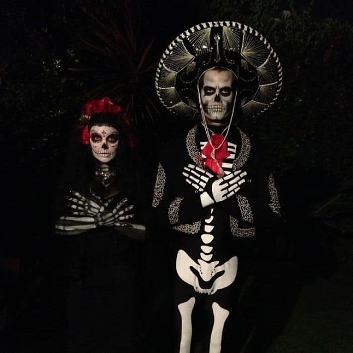 Celebrity Halloween Costumes fergie and josh duhamel day of the dead