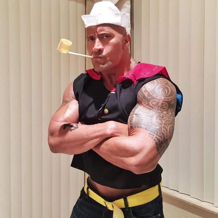 Celebrity Halloween Costumes the rock as popeye
