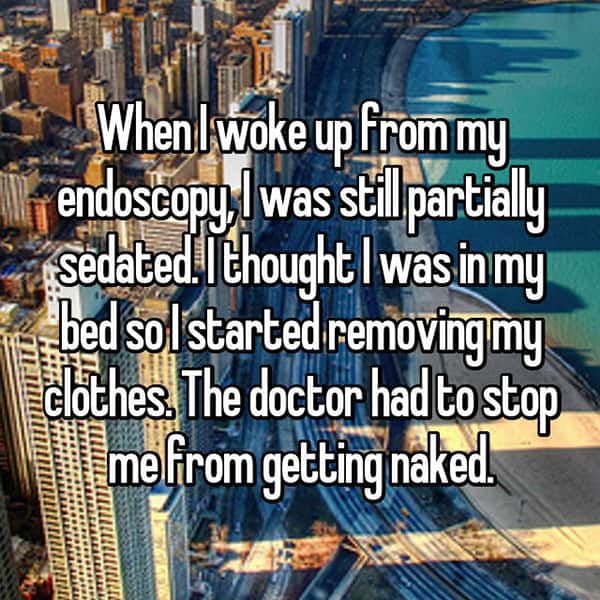 Crazy Things People Did Whilst Under Anesthesia removing clothes