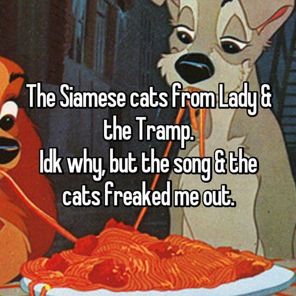 Creepy Things In Disney Movies siamese cats lady and the tramp