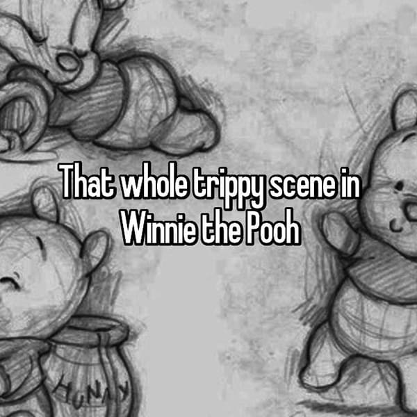 Creepy Things In Disney Movies trippy scene winnie the pooh