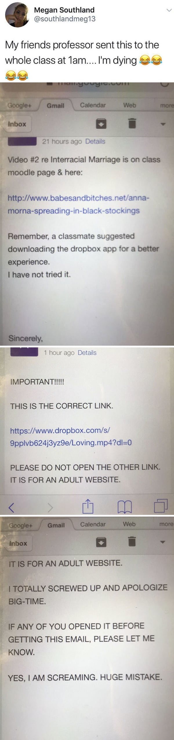 Email And Text Fails huge mistake