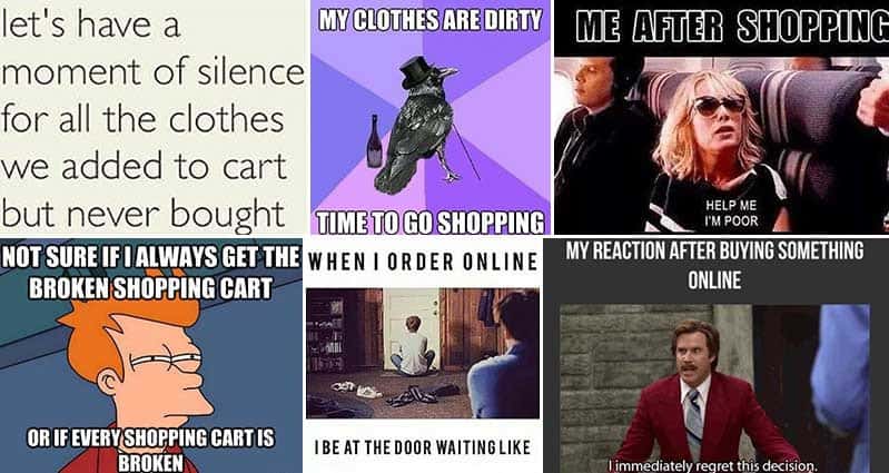 Images Showing The Struggles Of Shopping And Sales