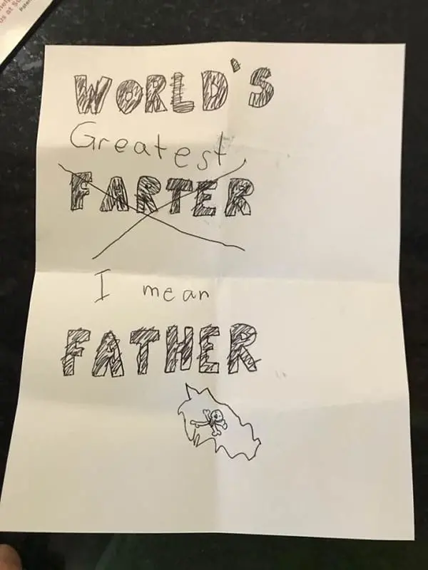 Kids Drawings Embarrassed Parents worlds greatest farter