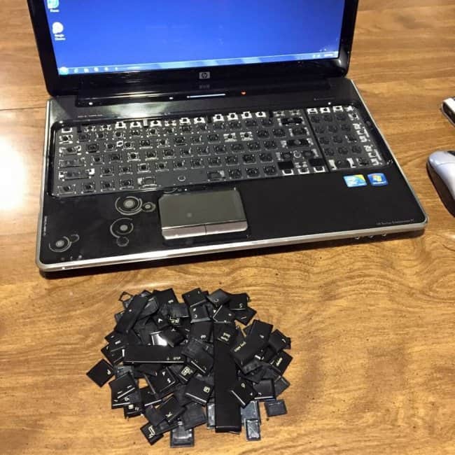 Leaving Kids Unattended pulled off computer keys