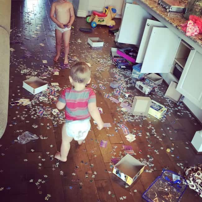 Leaving Kids Unattended puzzle chaos