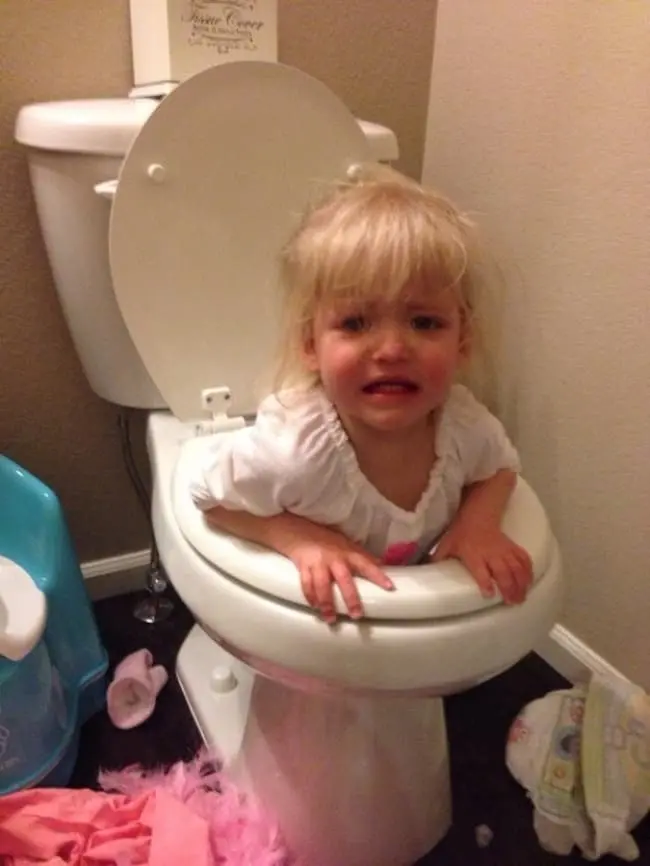 Leaving Kids Unattended stuck in toilet