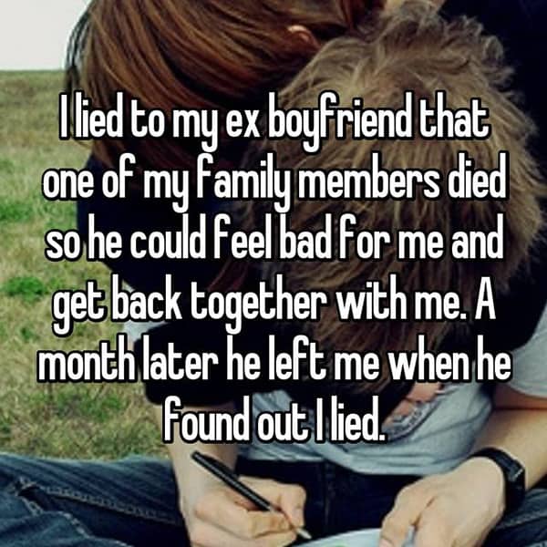 Lies That Ended Relationships family members died