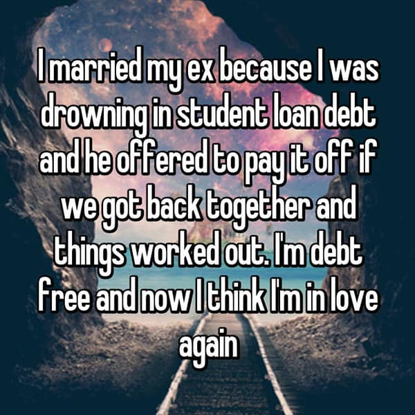 Married An Ex Partner drowning in debt