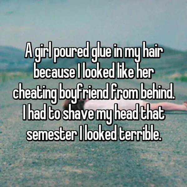 Meanest Things Girls Did High School glue in hair