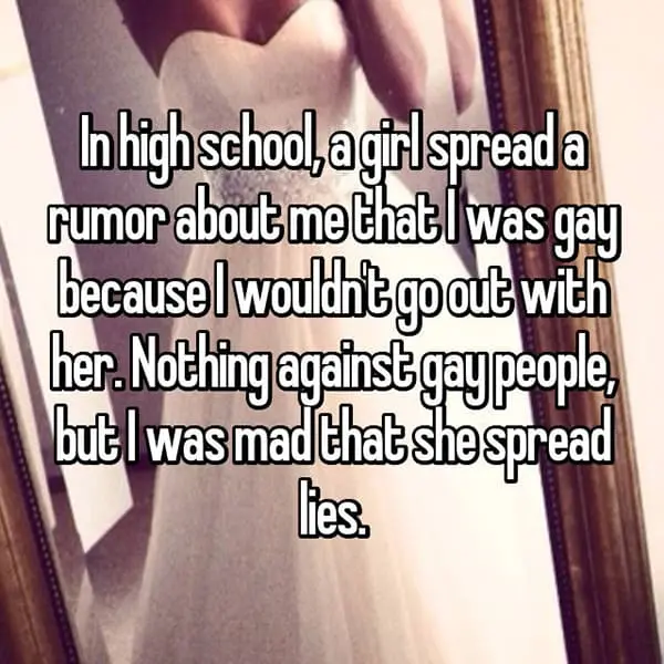 Meanest Things Girls Did High School spread a rumour