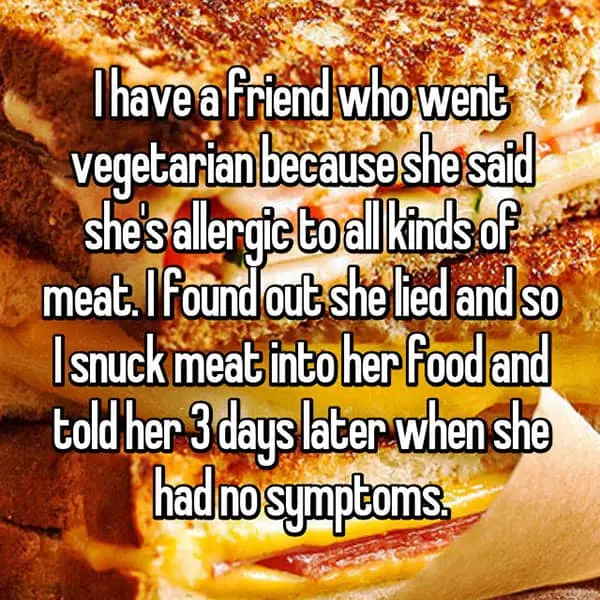 Meat Eaters Confess she lied