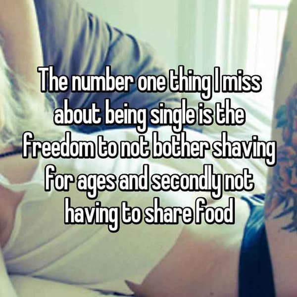 Miss About Being Single not shaving