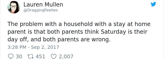 Parenting Tweets saturday day off
