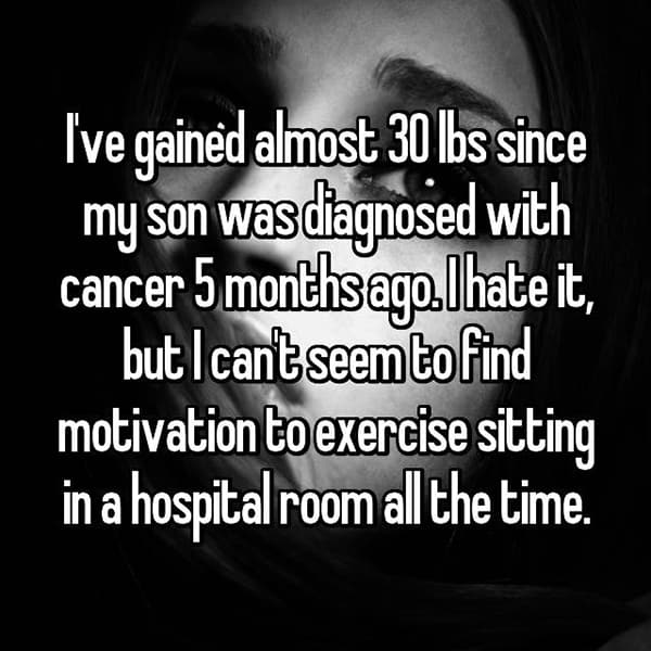 Parents With Children Who Have Cancer gained weight